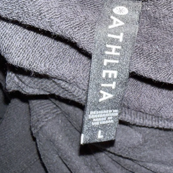 Athleta Faded Black Long Sleeve Sweatshirt Dress Size L - Picture 4 of 5